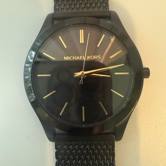 Michael Kors Other - Michael Kors Black Watch with Gold Details